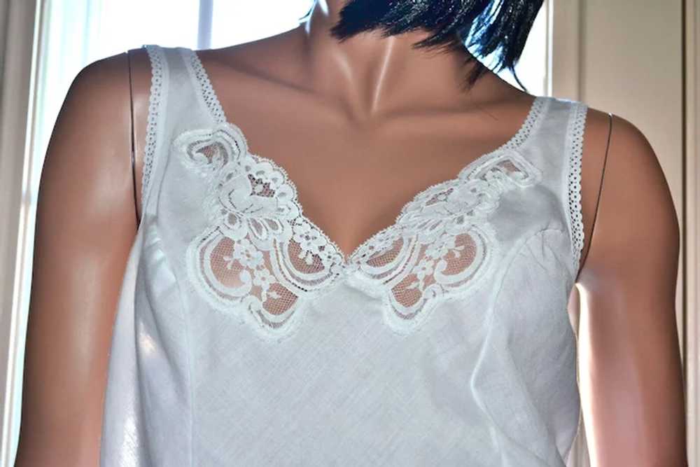 Wonder Maid White Lace Cotton Blend Camisole ~ Si… - image 2