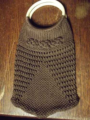 Brown Crocheted Purse