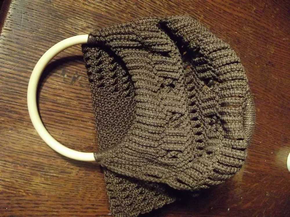 Brown Crocheted Purse - image 3