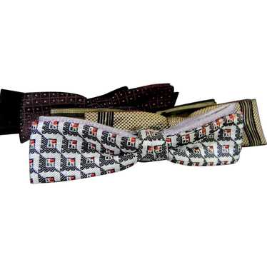 Five Vintage Clip-On Thin Bow Ties