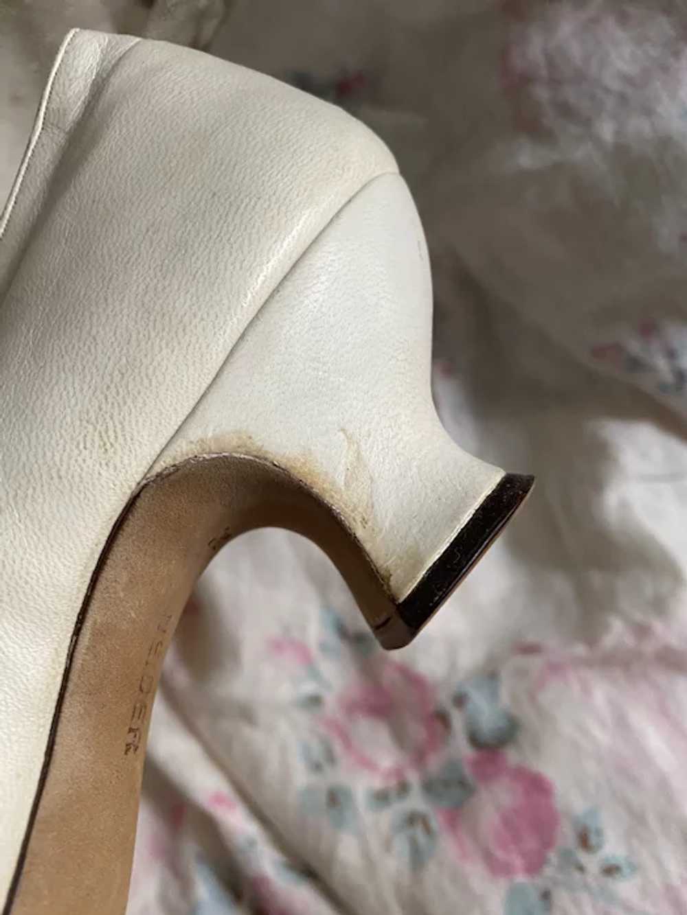 INCREDIBLE Antique Edwardian Wedding Shoes UNWORN… - image 12