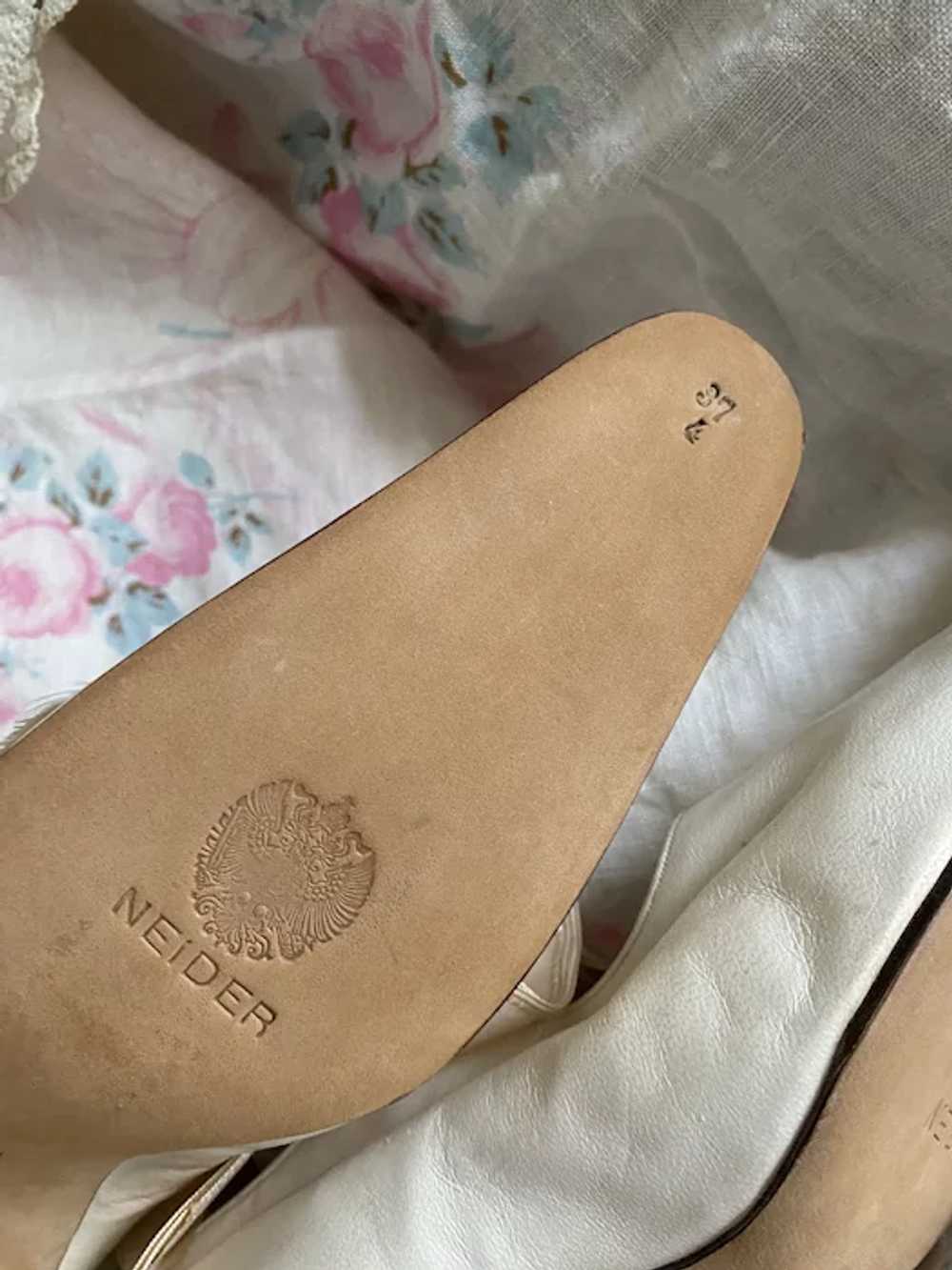 INCREDIBLE Antique Edwardian Wedding Shoes UNWORN… - image 4