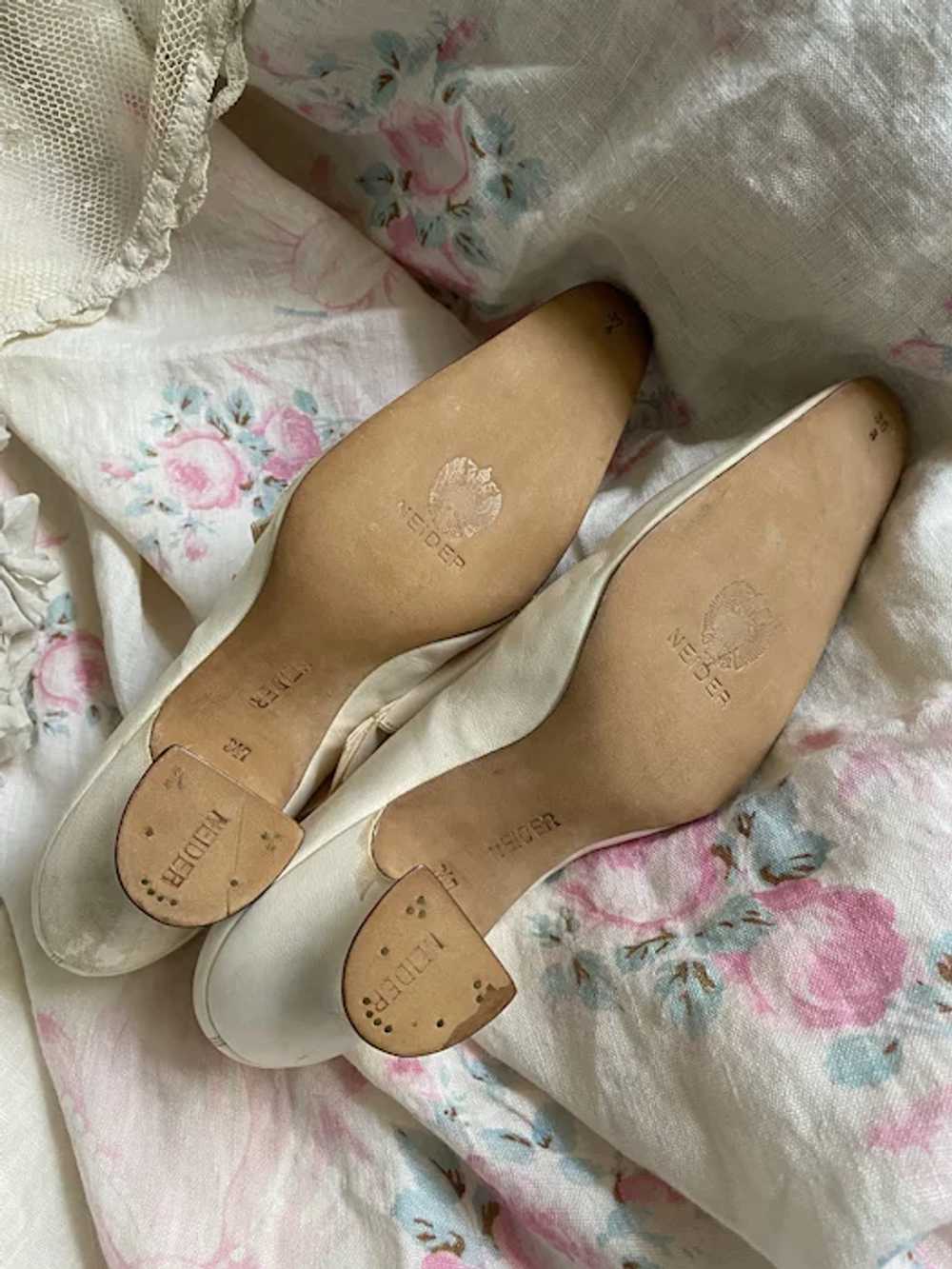 INCREDIBLE Antique Edwardian Wedding Shoes UNWORN… - image 7