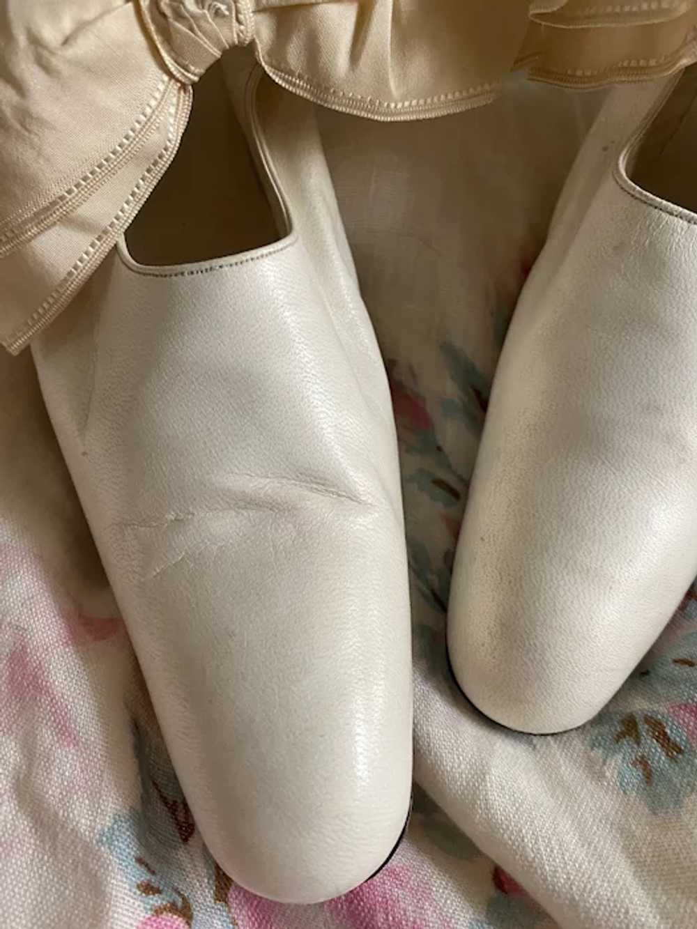 INCREDIBLE Antique Edwardian Wedding Shoes UNWORN… - image 8