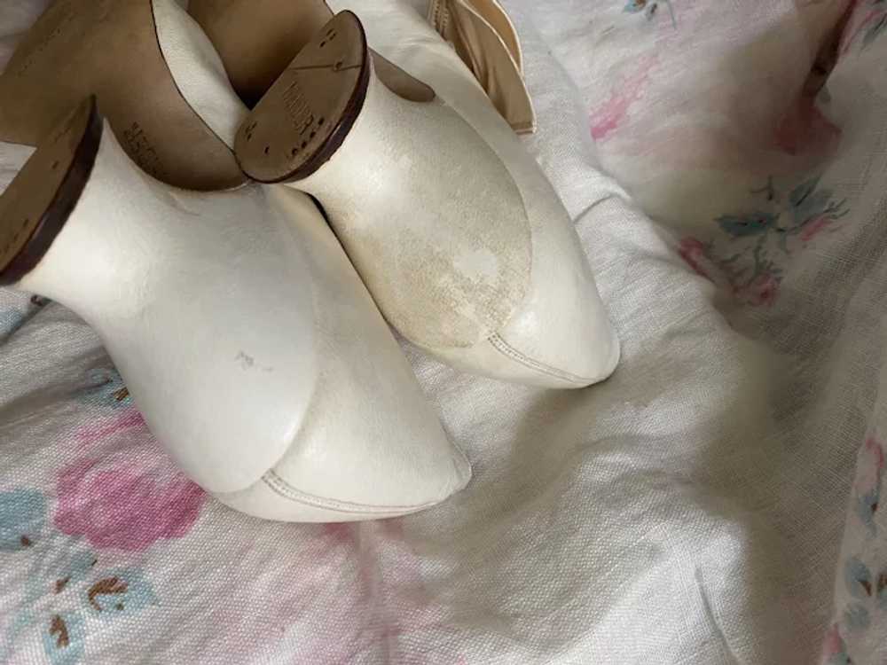 INCREDIBLE Antique Edwardian Wedding Shoes UNWORN… - image 9