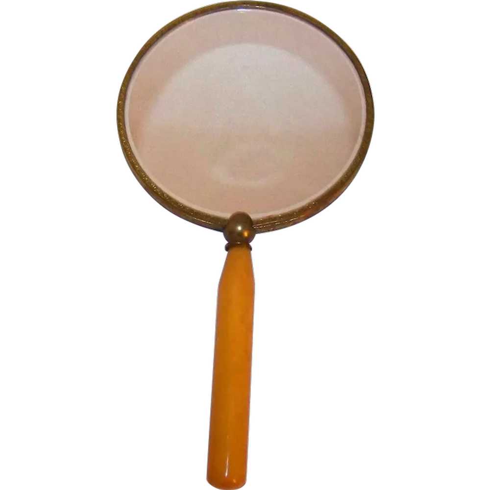 Vintage 1940’s Ladies Hand-Held Vanity Mirror - image 1