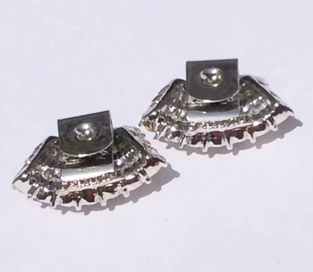 Sarah Coventry Faux Pearl Rhinestone Shoe Clips - image 4