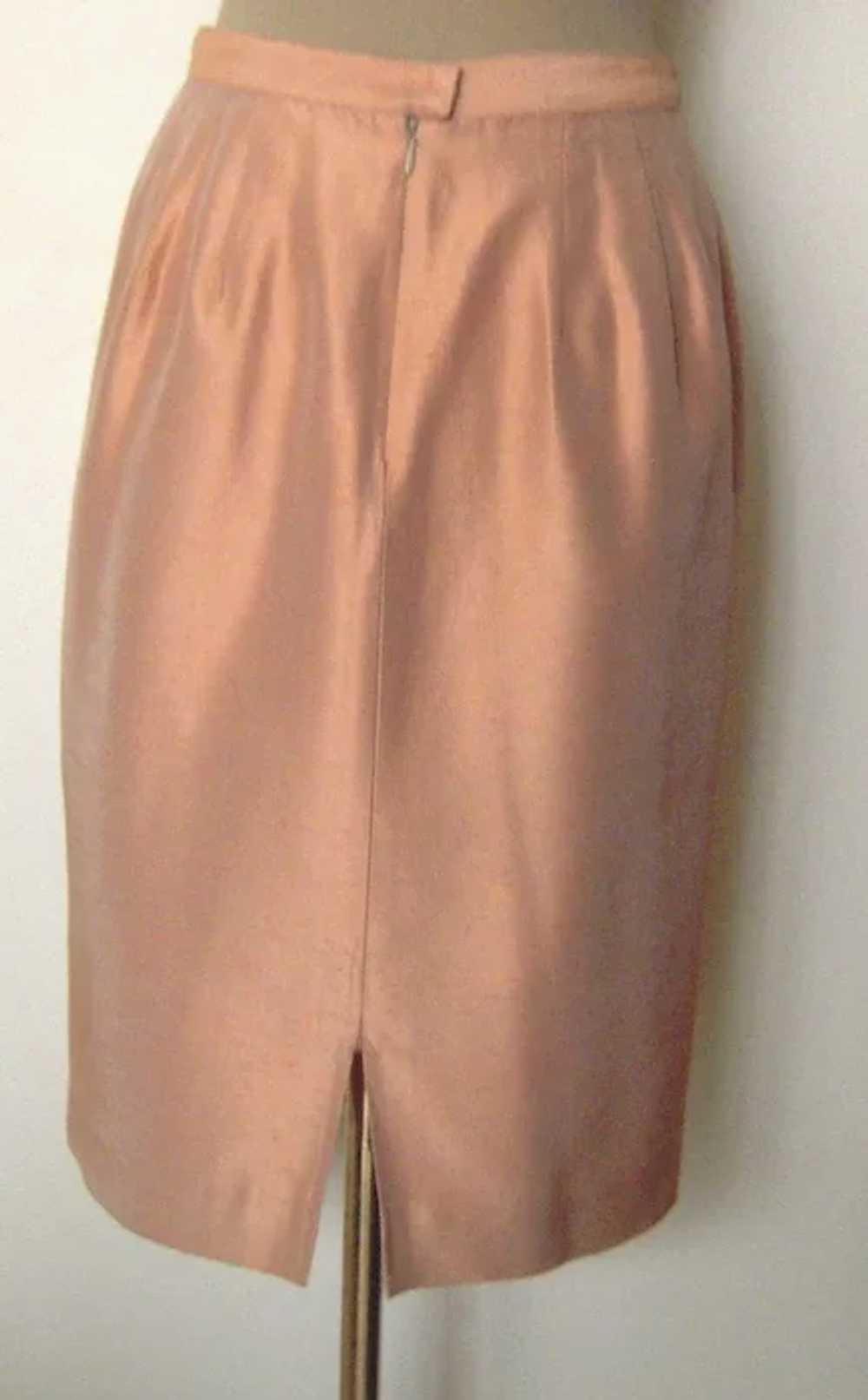 Vintage Peach Tan Suit with White Beading - image 6