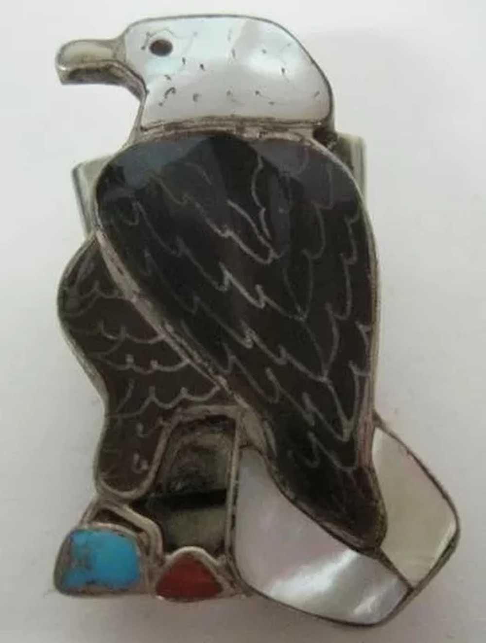 Eva Etsate Zuni Eagle Conch for Bolo - image 3