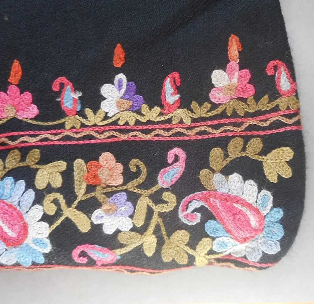 Purse Made From Vintage Kashmiri Wool Embroidery - image 5