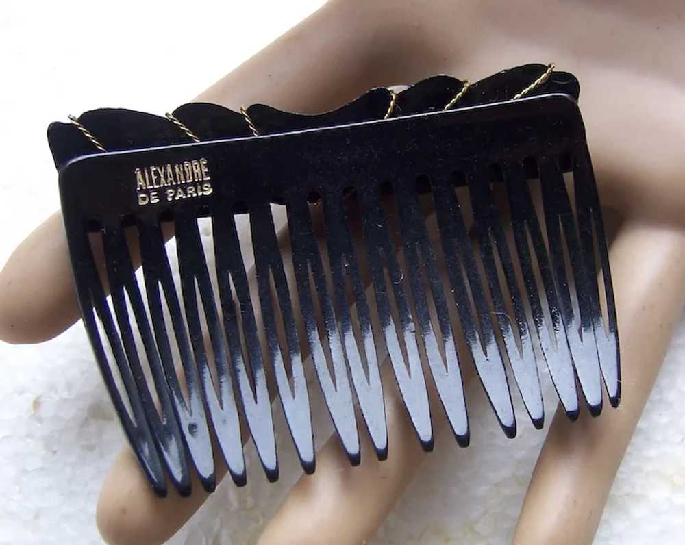 Matched pair Alexandre de Paris signed hair combs… - image 6