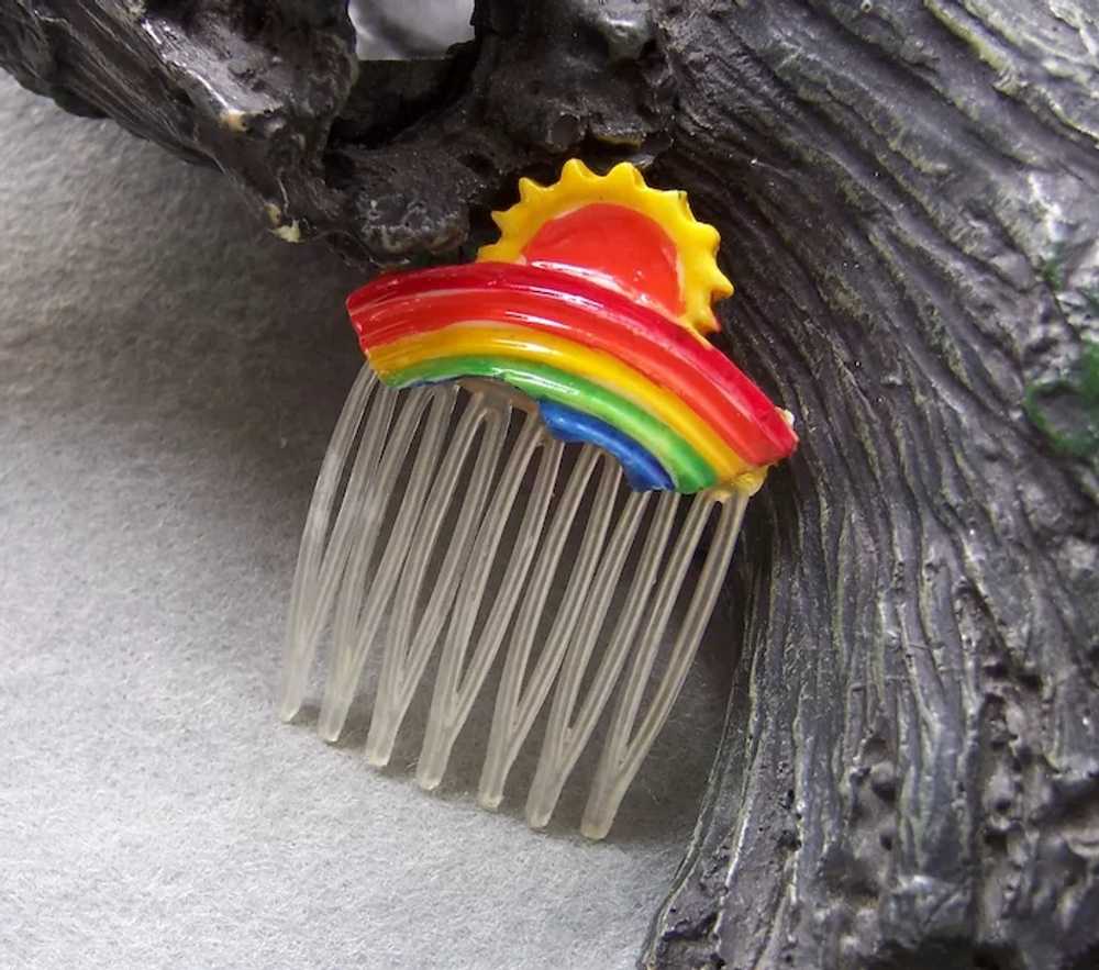 Nine miniature hair combs for doll or child - image 10