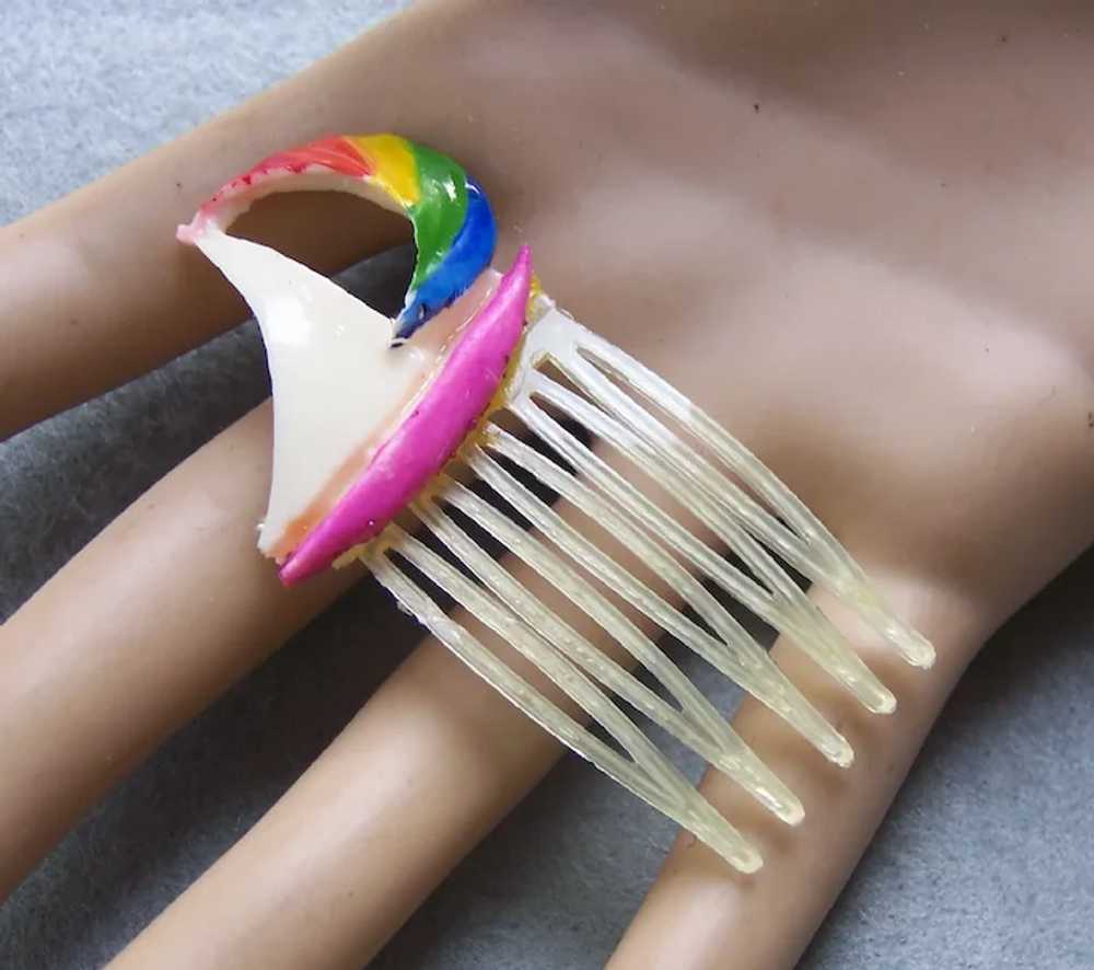 Nine miniature hair combs for doll or child - image 11