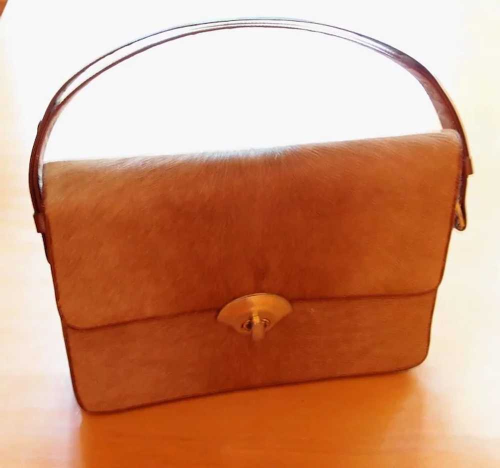 Unusual Leather Deer Skin Handbag - image 4