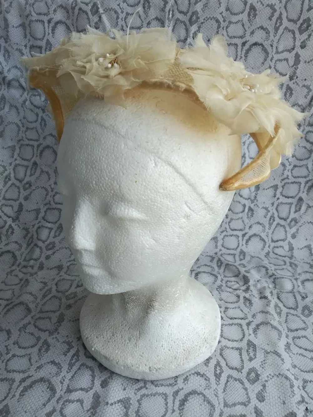 1950s Bridal Hat Juliette Caplet - image 4