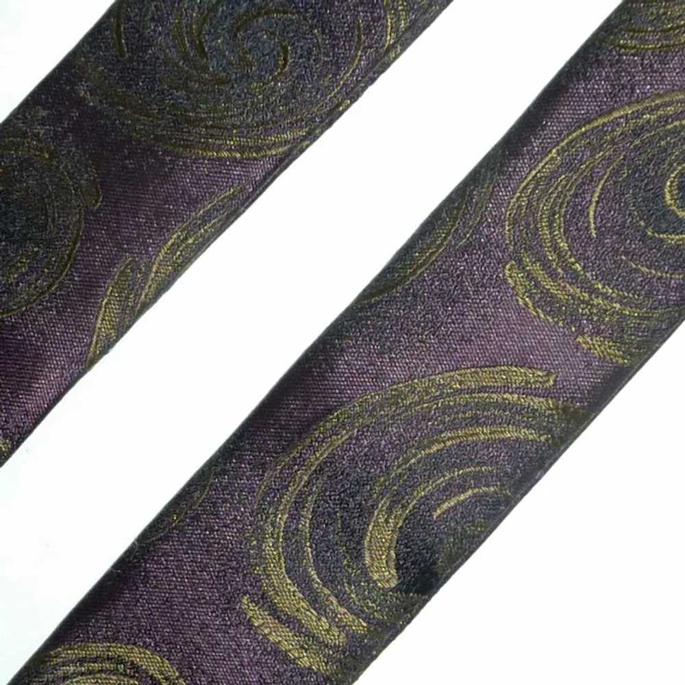 Whirlwind Brown on Purple Men Suspenders Braces - image 6