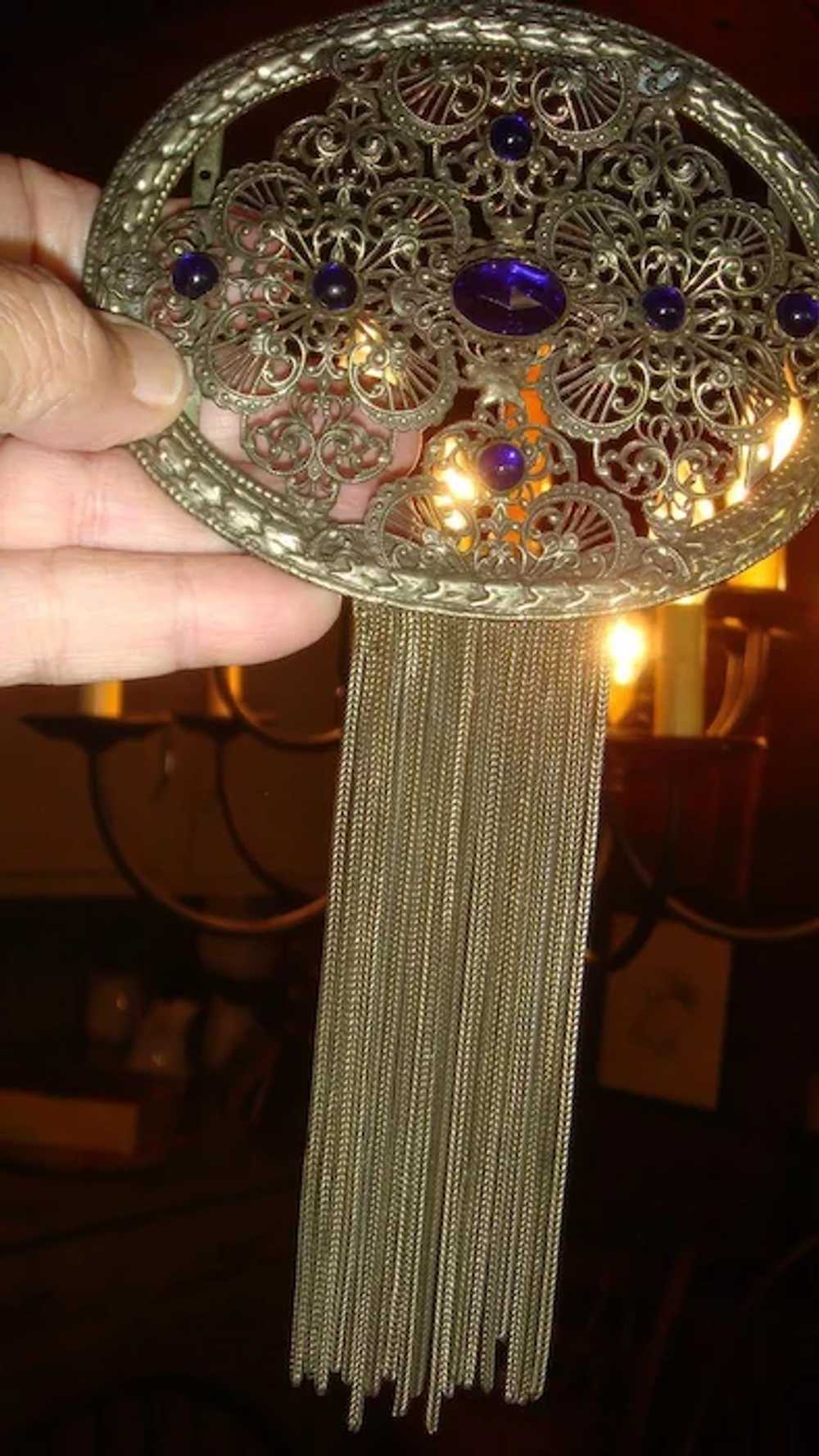 Huge Open Work Intricate Design Ladies Belt Buckl… - image 3