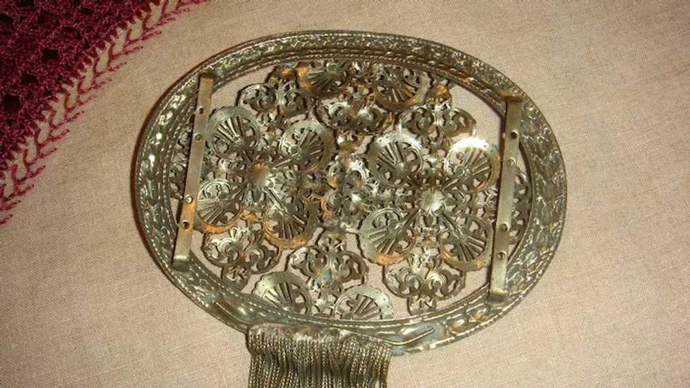 Huge Open Work Intricate Design Ladies Belt Buckl… - image 6