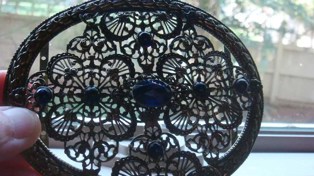 Huge Open Work Intricate Design Ladies Belt Buckl… - image 7