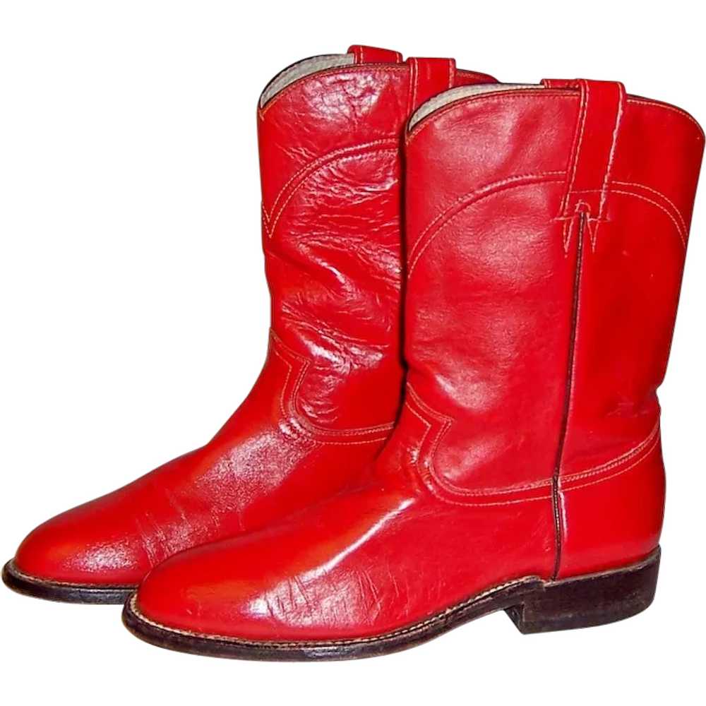 Vintage Red, Hand Made, Cowtown Boots - image 1