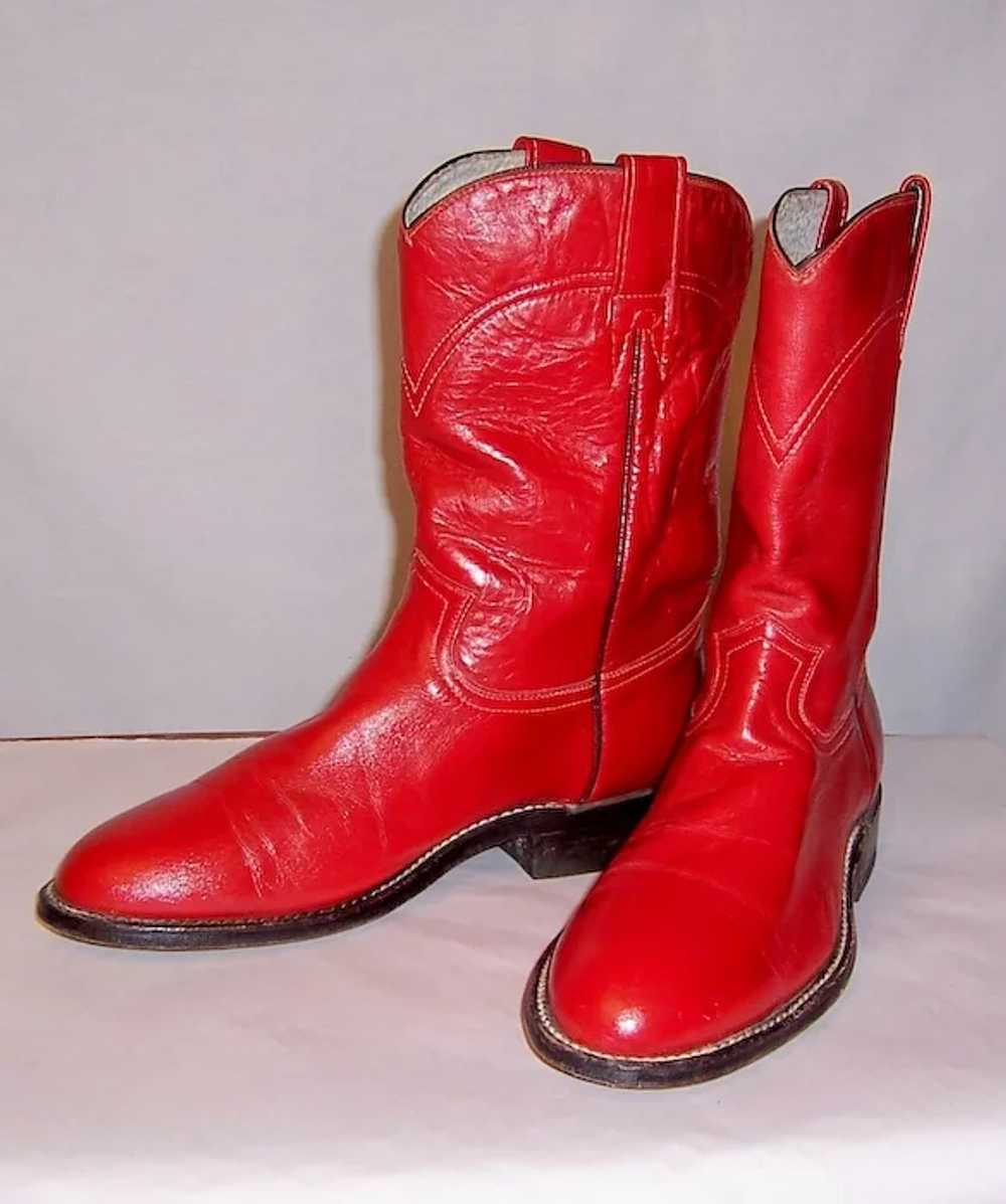 Vintage Red, Hand Made, Cowtown Boots - image 2