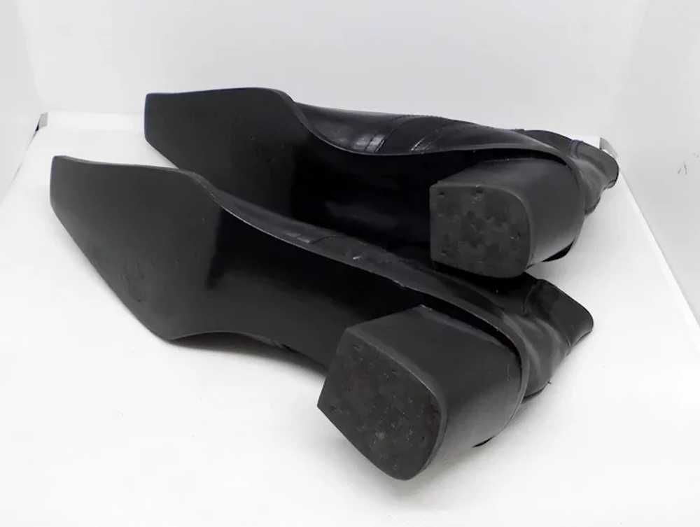 Stunning Stuart Weitzman Vintage Black Leather Sh… - image 7