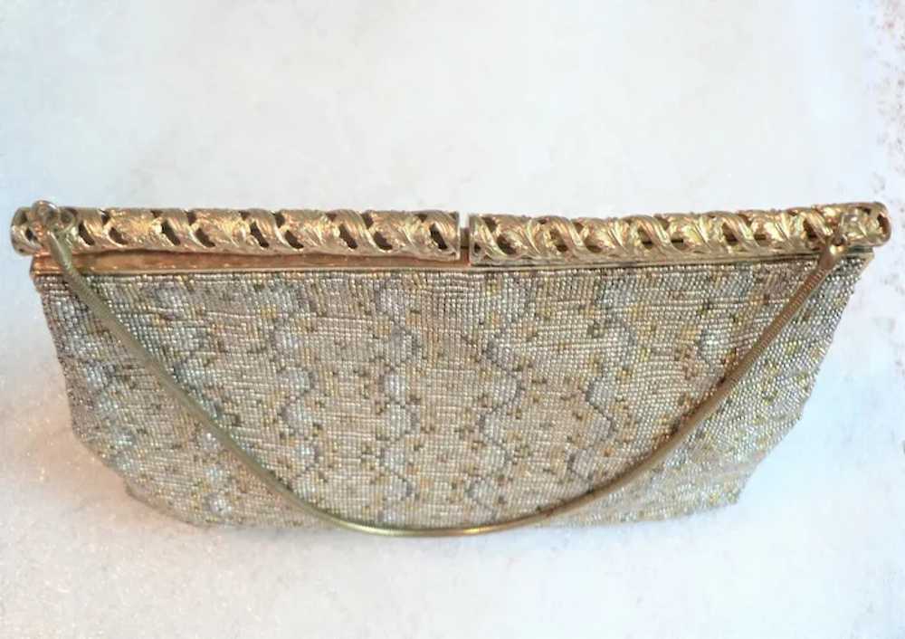 Antique Micro Bead Purse Bag Circa 1915-1920 Tag … - image 4