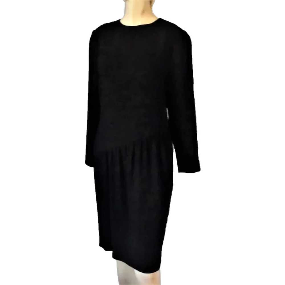 Vintage 1980s Liz Claiborne Black Dress - image 1