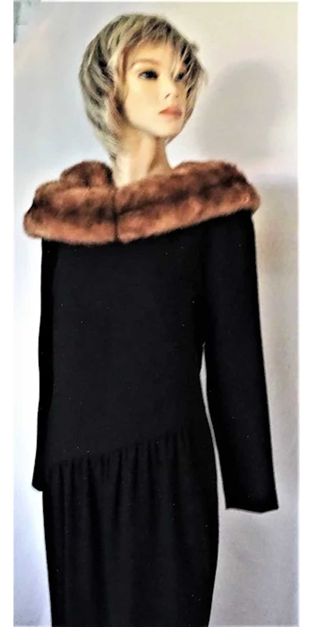Vintage 1980s Liz Claiborne Black Dress - image 2
