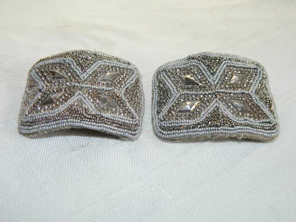 French Cut Steel Holfast Pat Pend Marcasite Cut S… - image 3