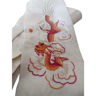 Vintage Embroidered Dragon Tie Circa 1920 - image 1