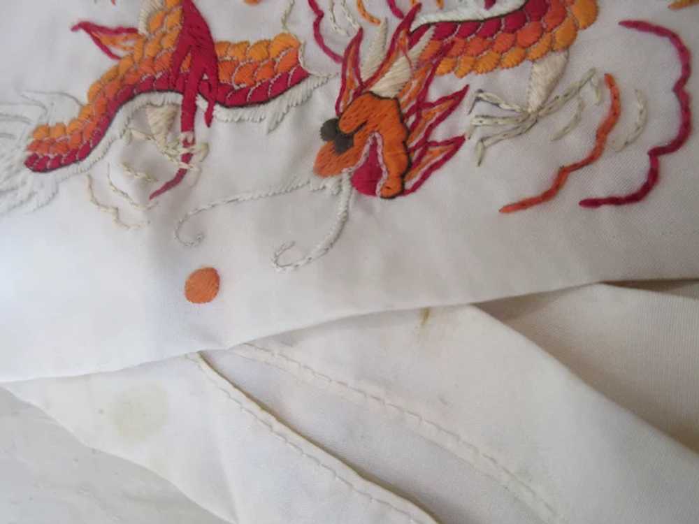 Vintage Embroidered Dragon Tie Circa 1920 - image 2