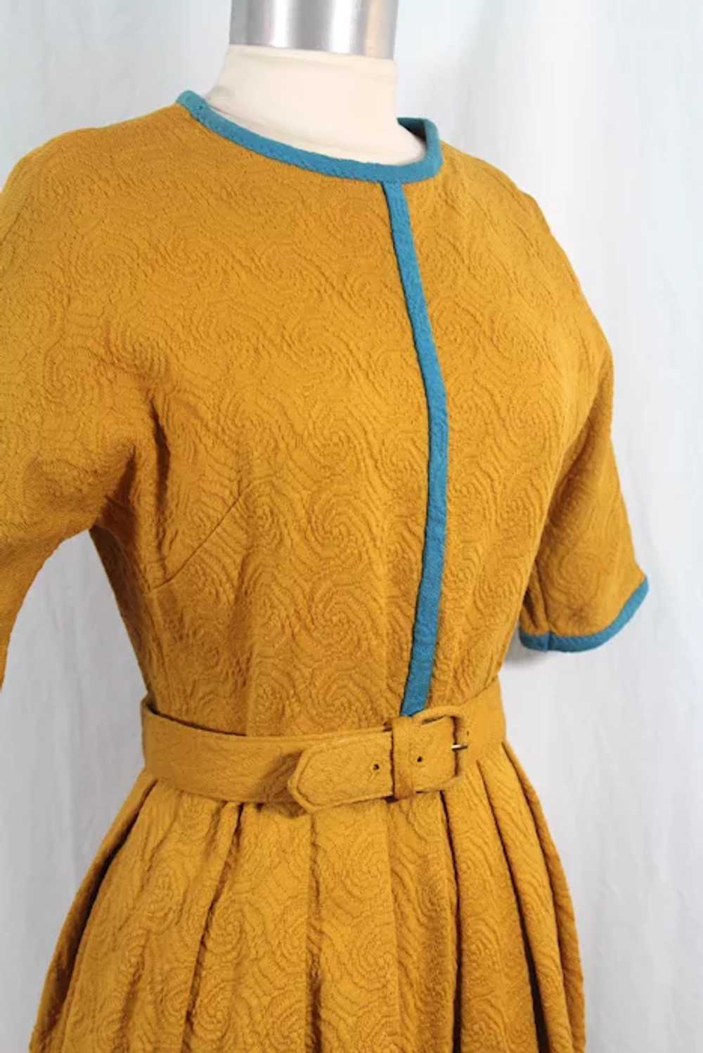 Vintage 1960s Koret of California Gold Cotton Swi… - image 3