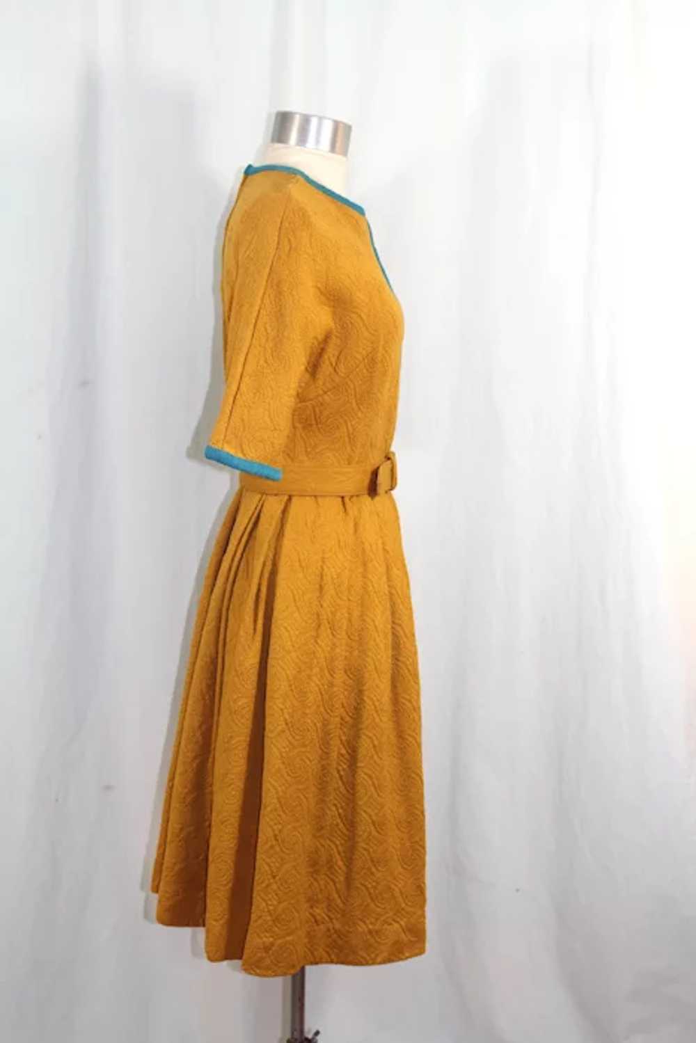 Vintage 1960s Koret of California Gold Cotton Swi… - image 4