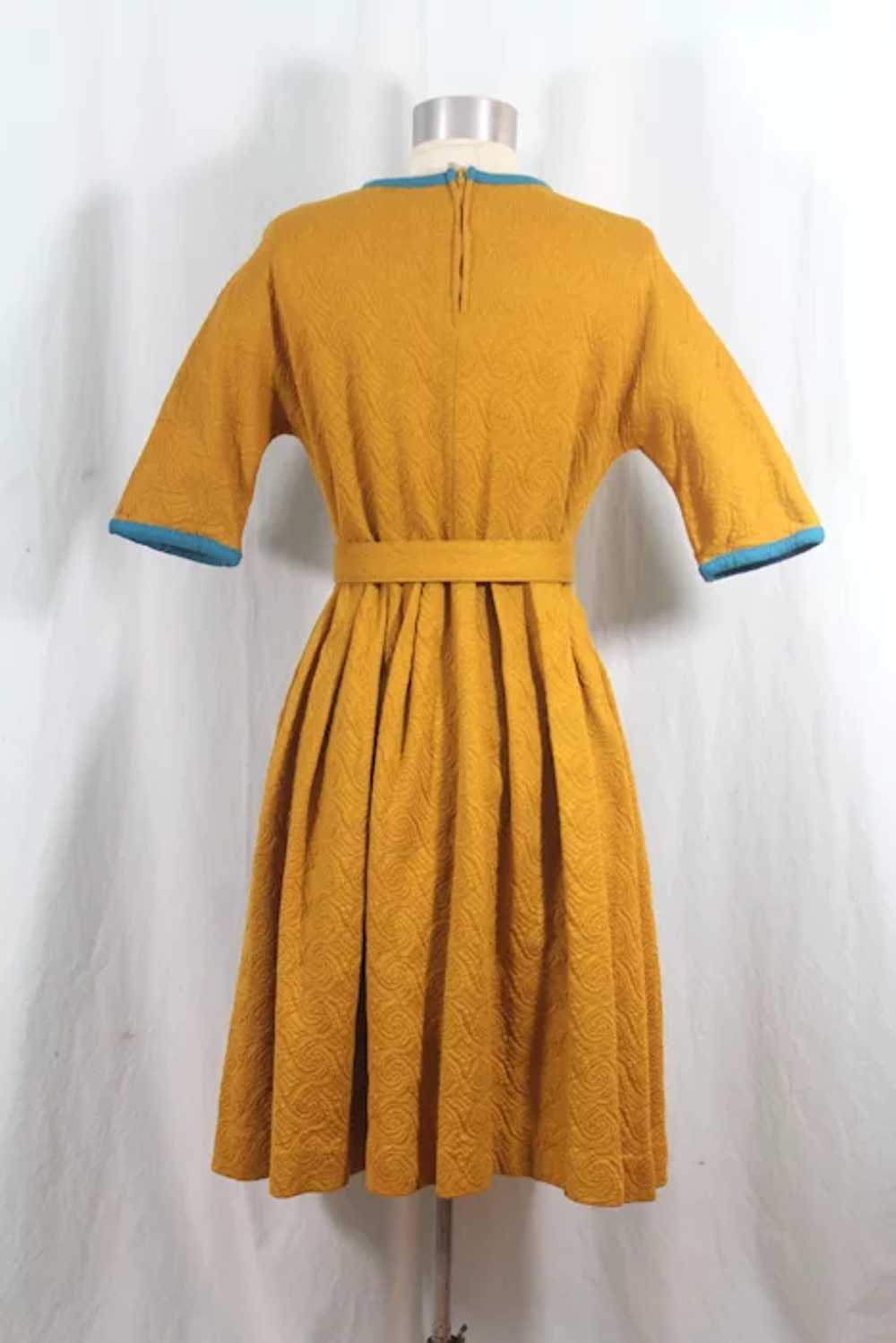 Vintage 1960s Koret of California Gold Cotton Swi… - image 6