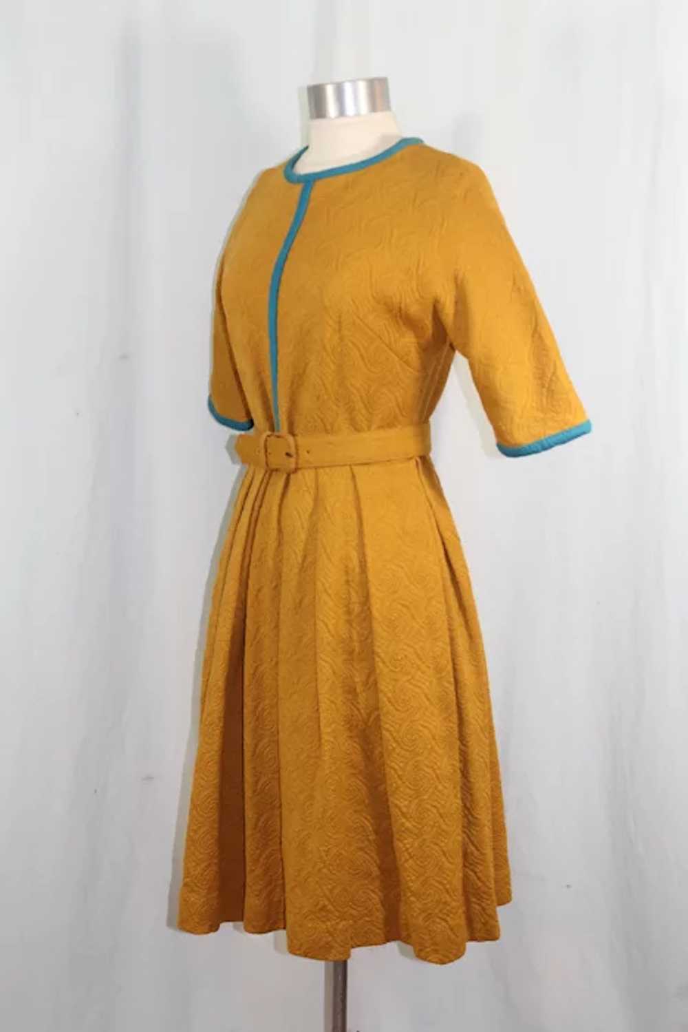 Vintage 1960s Koret of California Gold Cotton Swi… - image 9