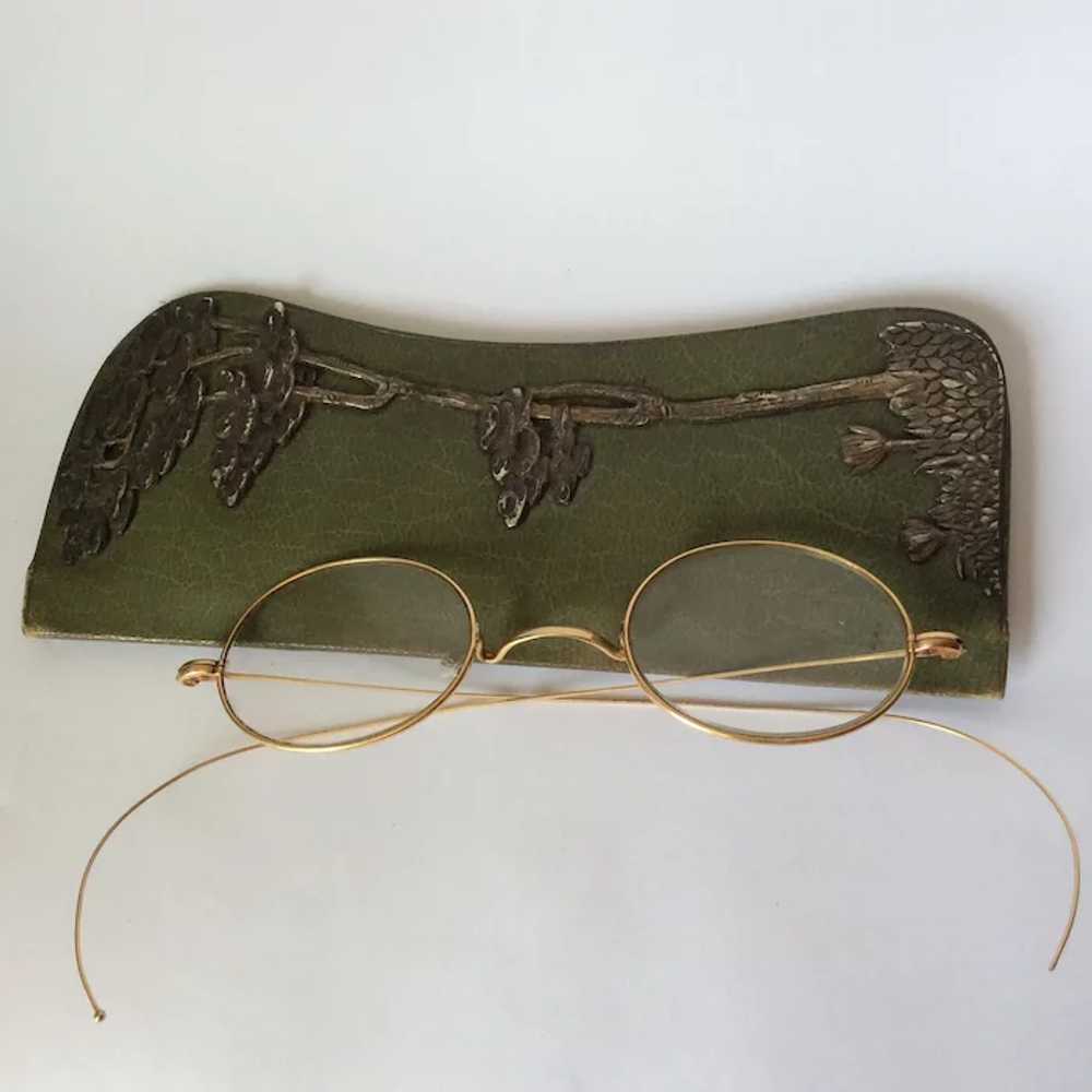 Antique Art Nouveau Eyeglass Case, Franz Heiss, W… - image 2