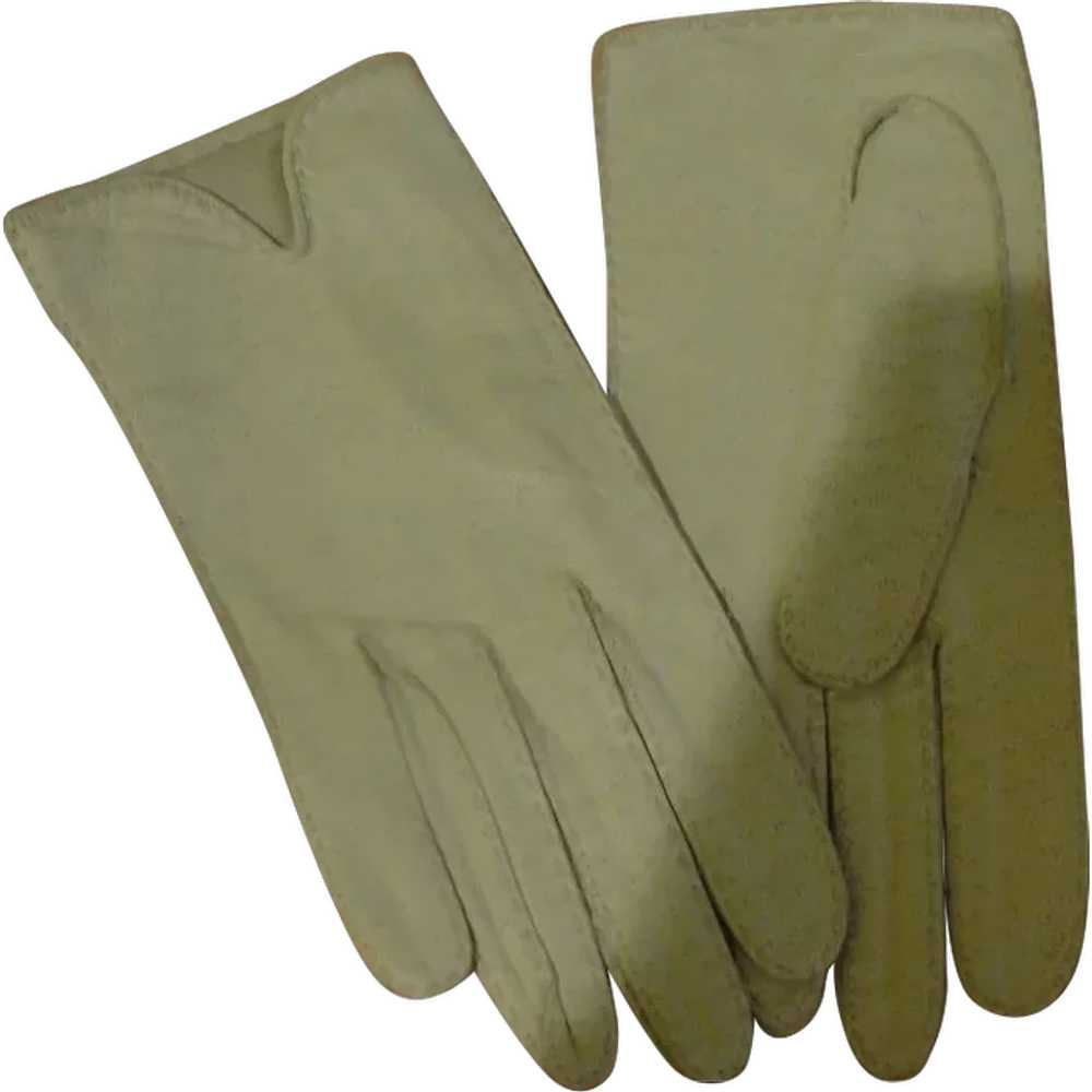 White Leather Miss Aris Wrist Gloves - Free Shipp… - image 1