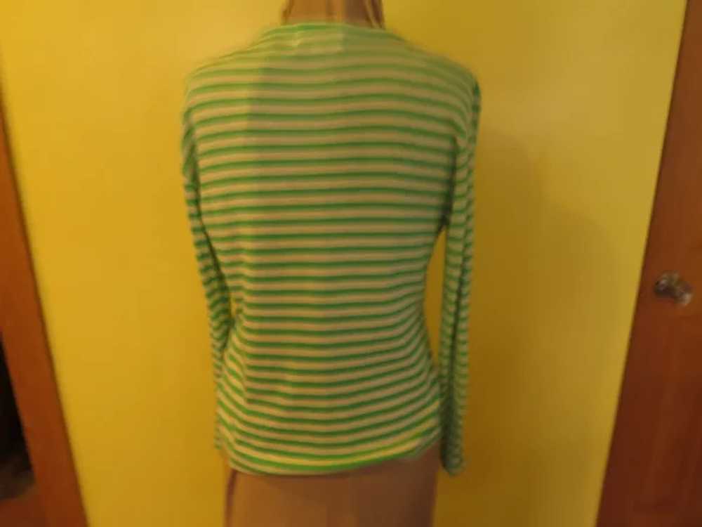 Spring Green Jacket with Stripe Shirt Set - image 7