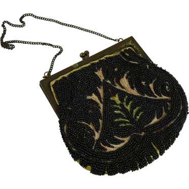 Vintage Beaded Evening Bag Hand Made in France - image 1