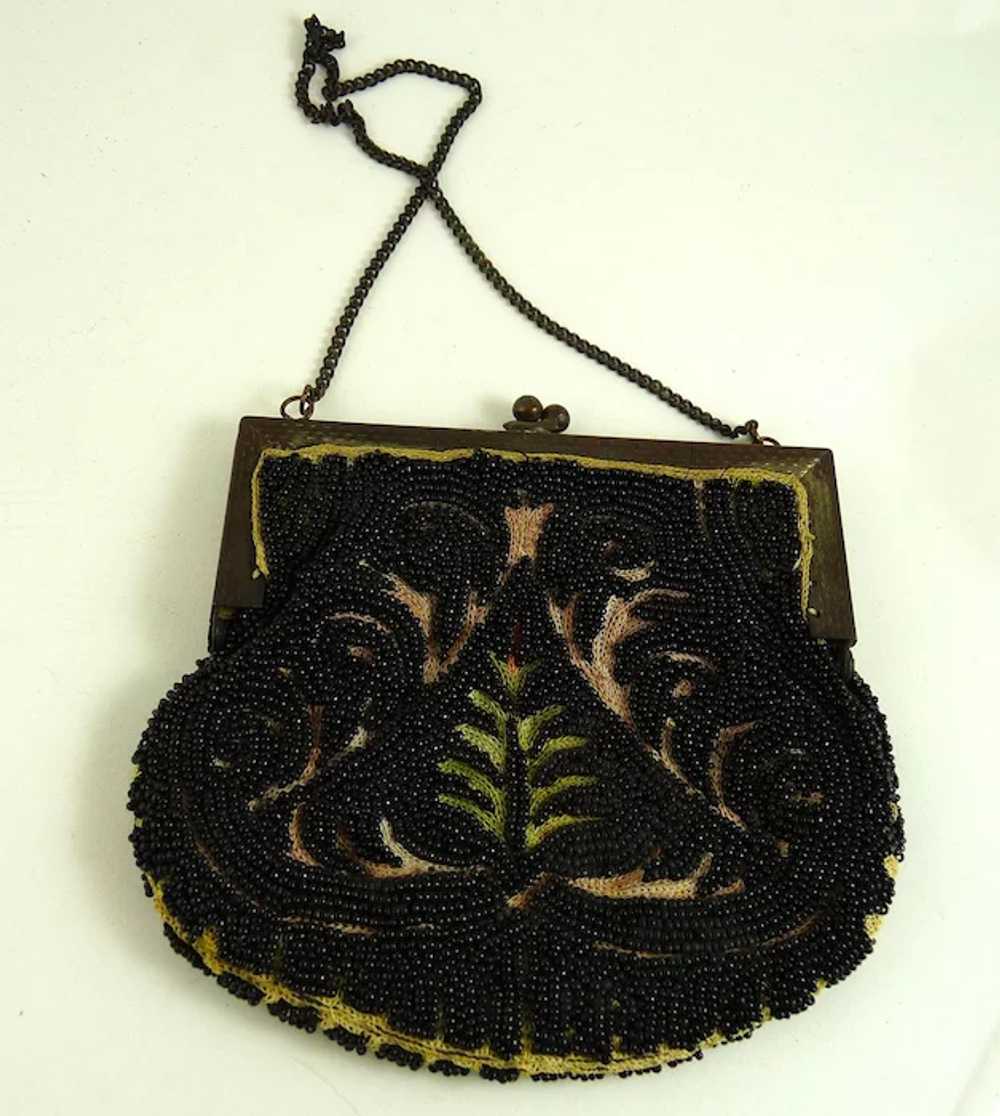 Vintage Beaded Evening Bag Hand Made in France - image 2