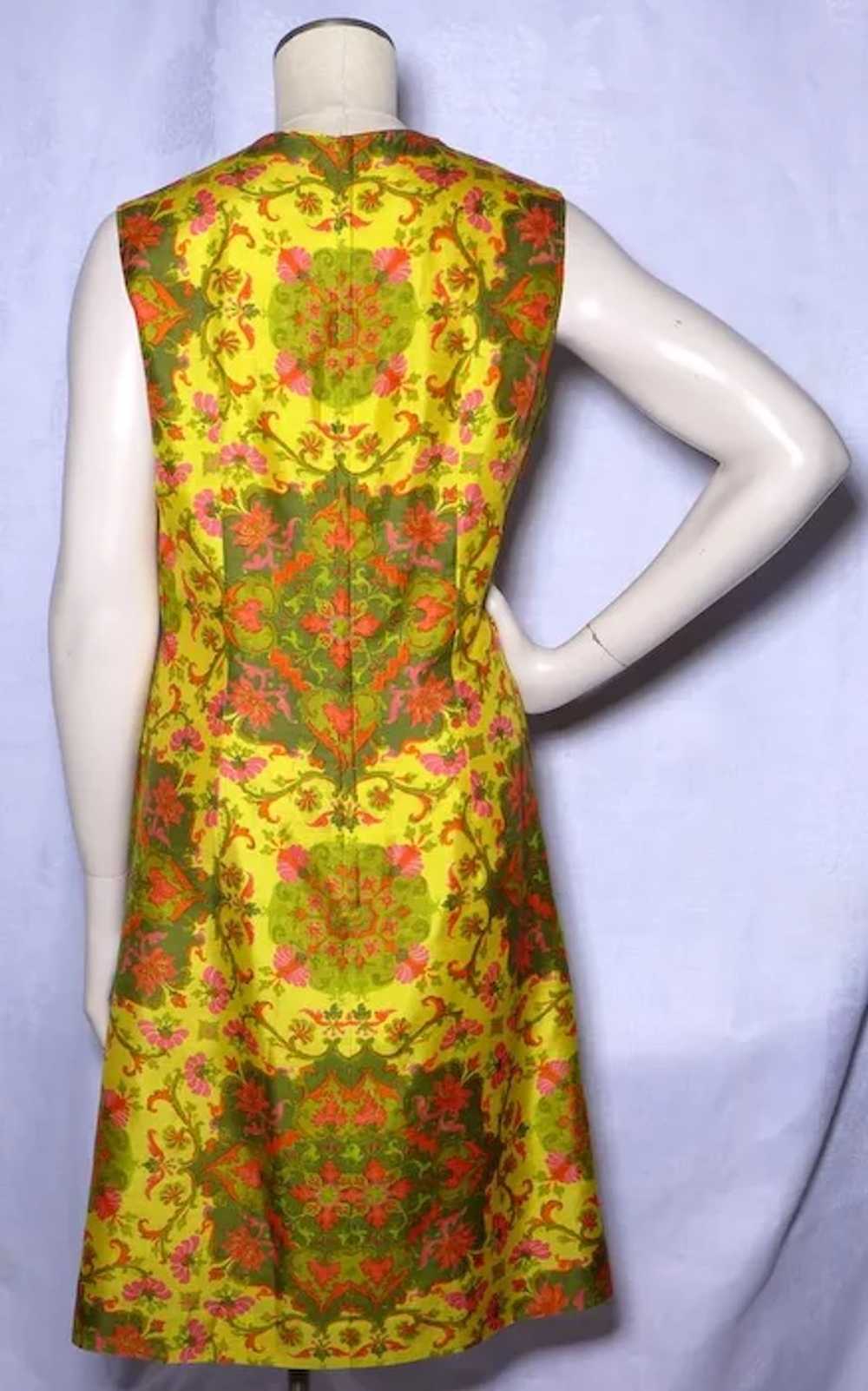 Vintage 1960s Lily Liang Thai Silk Dress Paisley … - image 3