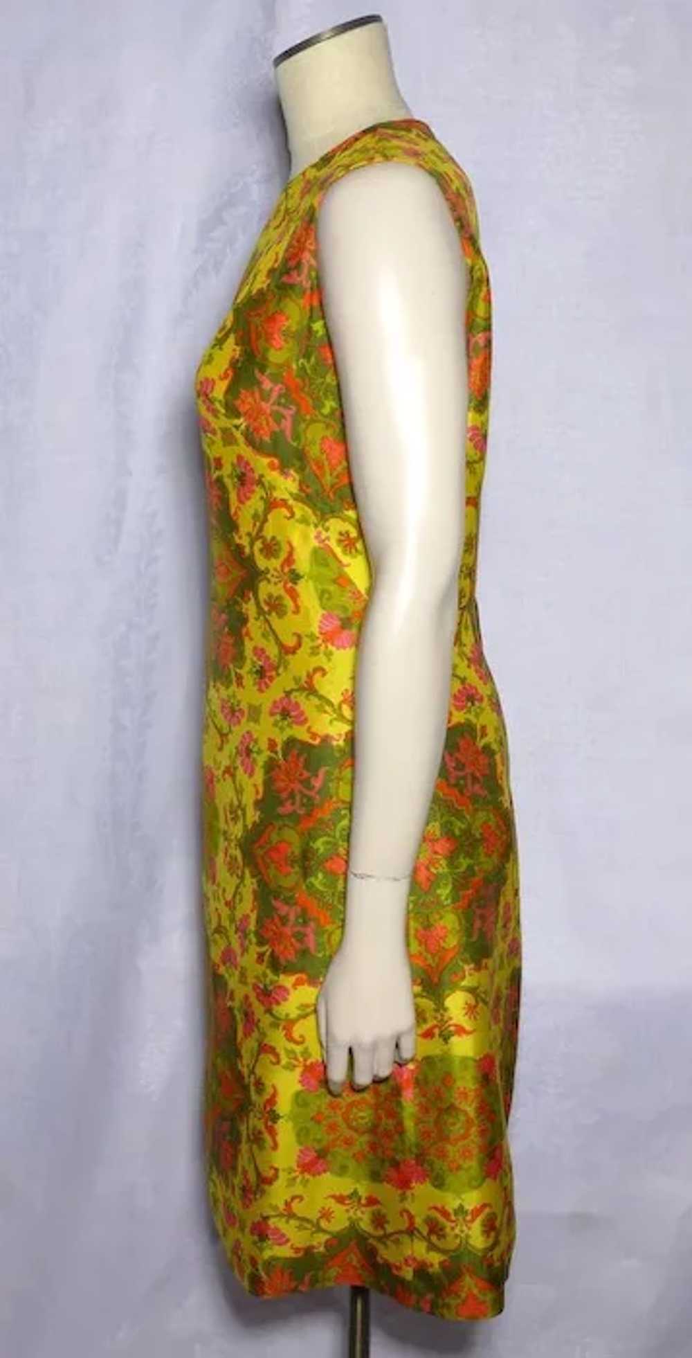 Vintage 1960s Lily Liang Thai Silk Dress Paisley … - image 4
