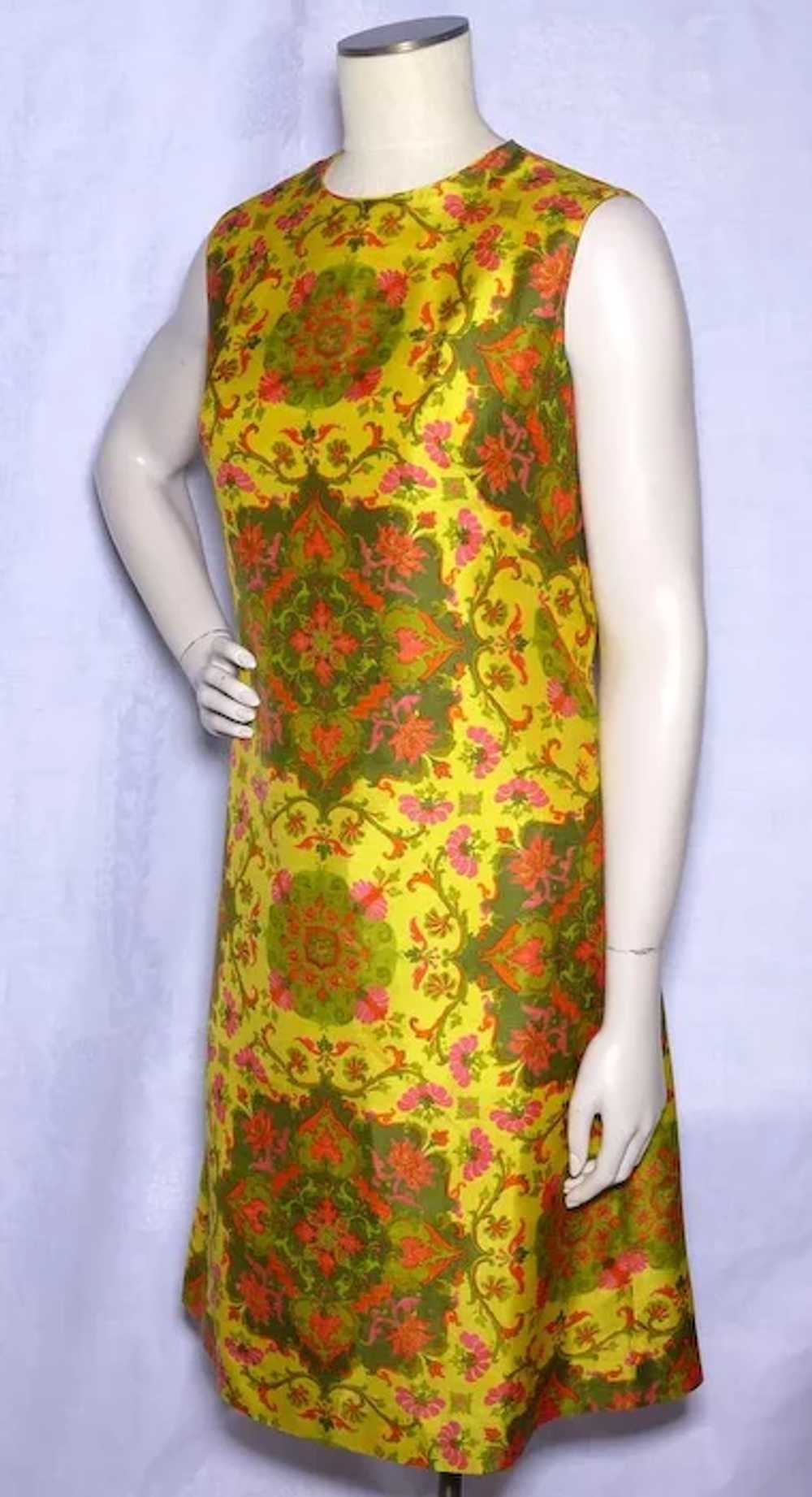 Vintage 1960s Lily Liang Thai Silk Dress Paisley … - image 8
