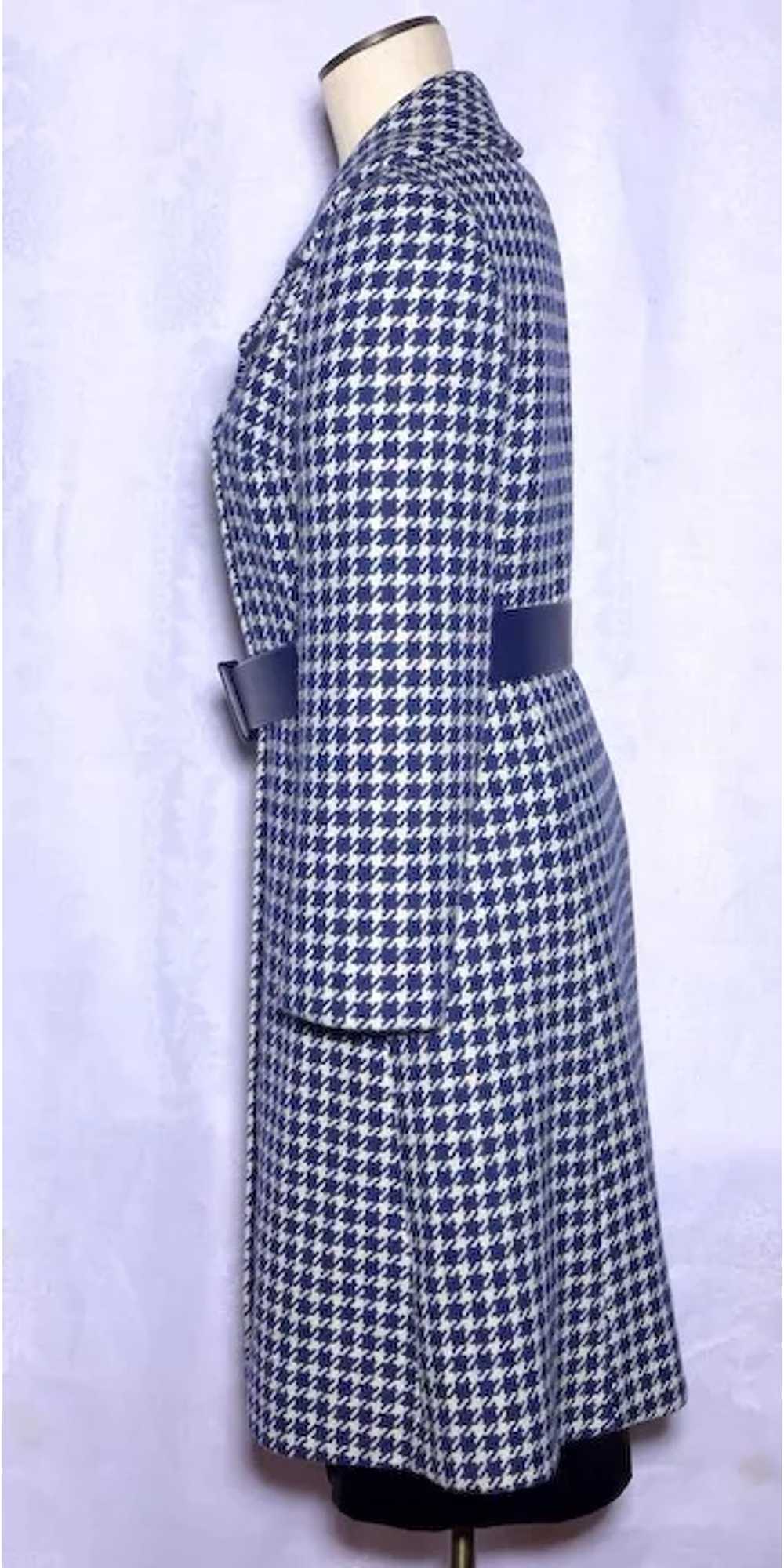 Vintage 1970s Lorendale Wool Coat Navy Blue and W… - image 4