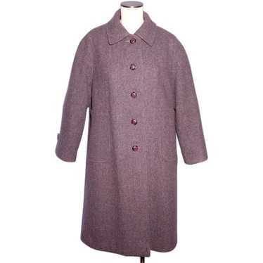 Vintage 1960s-70s Welsh Tweed Wool Coat Forstmann