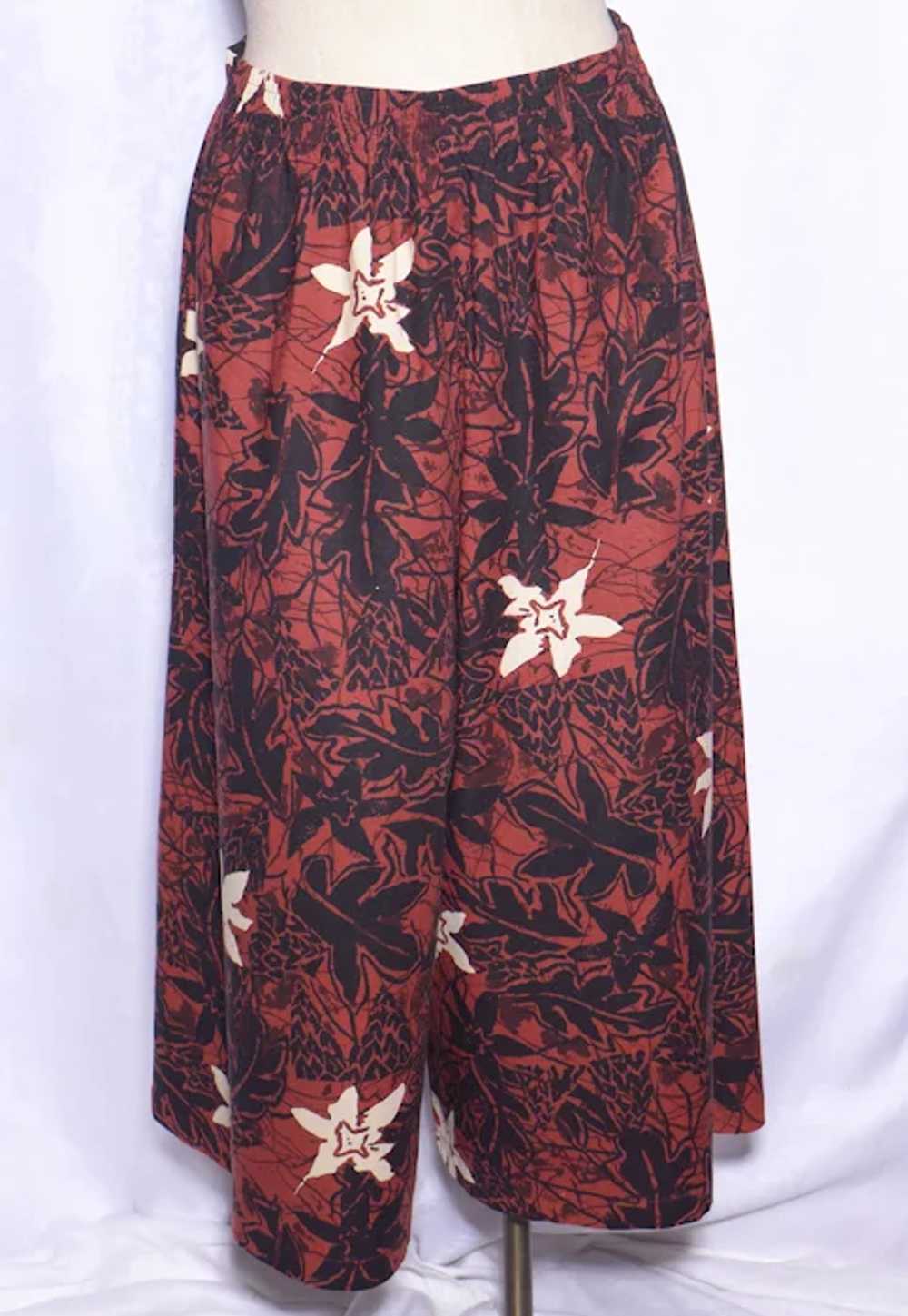 Vintage 1980s Hilo Hattie Culotte Skirt and Blouse To… - Gem
