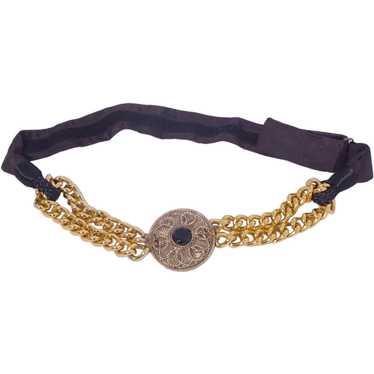 Carolyn Tanner 1980s Belt Gold Tone Links Bold Me… - image 1