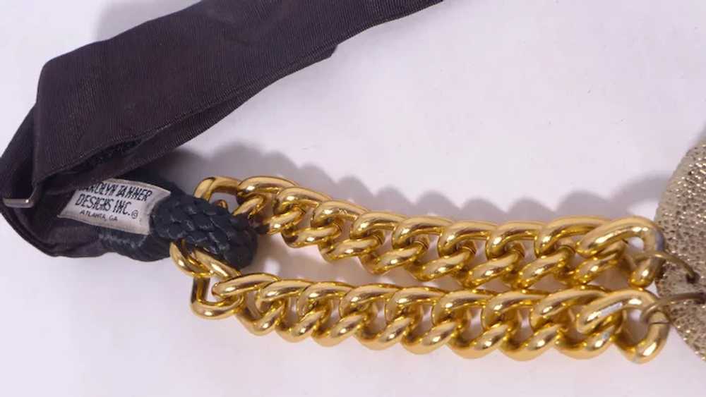 Carolyn Tanner 1980s Belt Gold Tone Links Bold Me… - image 5