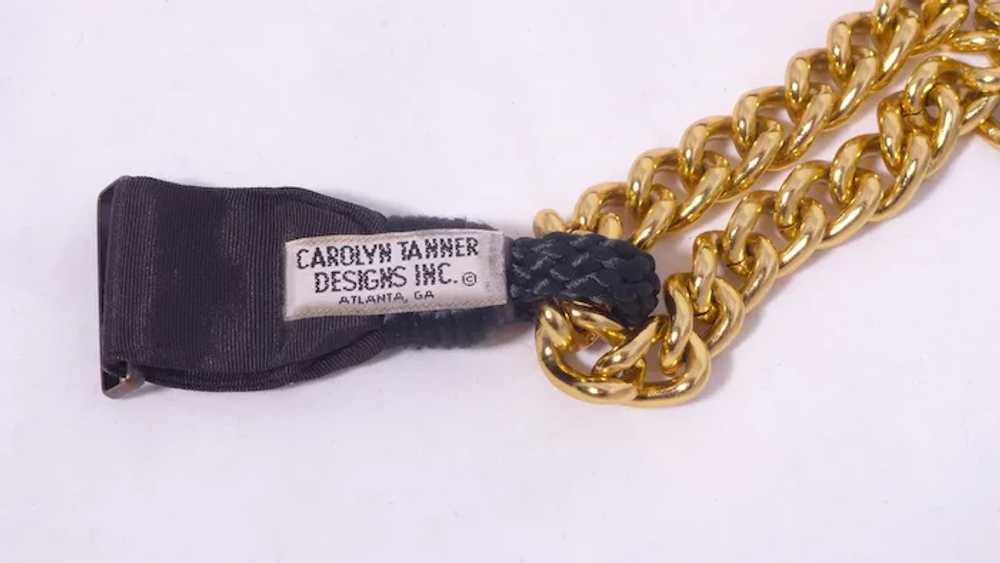 Carolyn Tanner 1980s Belt Gold Tone Links Bold Me… - image 7